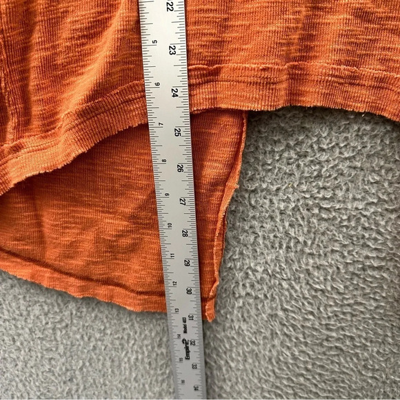 Free People We The Free Split Back Turtleneck Long Sleeve Rust Orange Women's S - Picture 8 of 8